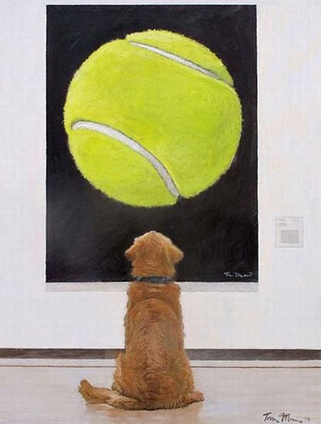 ●【画像】ある美術館で、犬が見つめていた絵